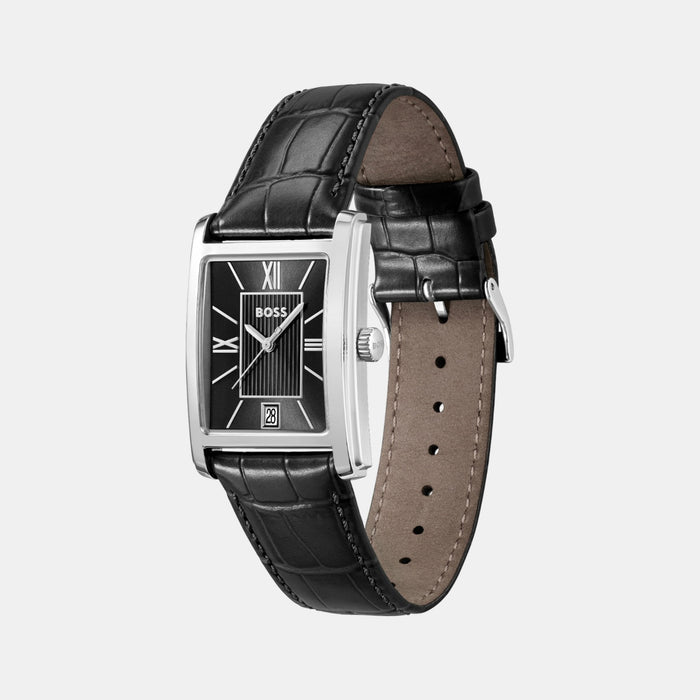 Boss Principle Men Quartz Black Dial Analog Leather Watch 1514277