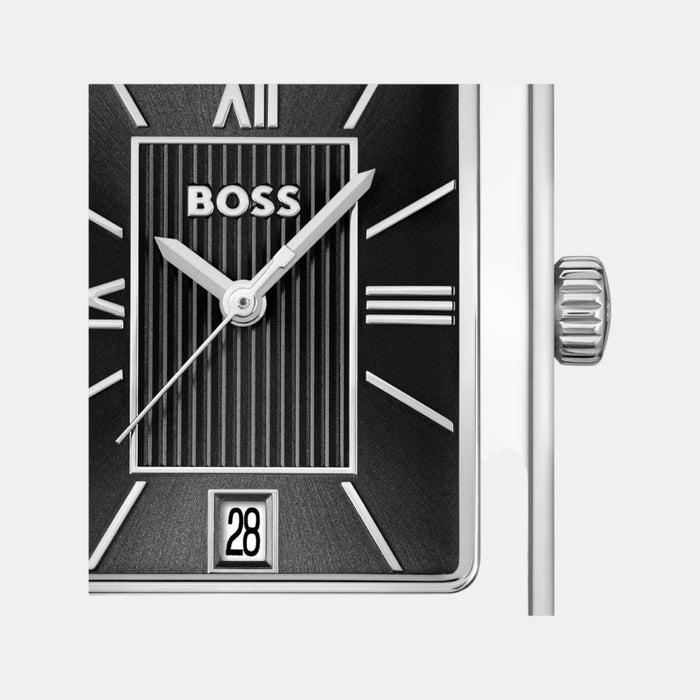 Boss Principle Men Quartz Black Dial Analog Leather Watch 1514277