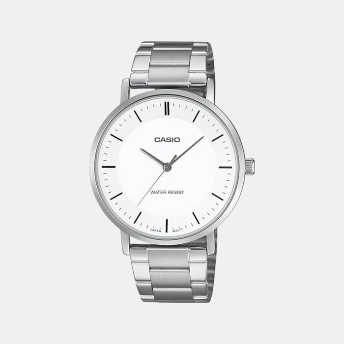 Enticer Men Quartz White Dial Analog Stainless Steel Watch A2412
