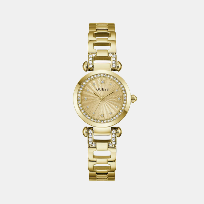 Gb Ginger Women Quartz Champagne Dial Analog Stainless Steel Watch Gw0869L4