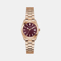 Gd Alice Women Quartz Burgundy Dial Analog Stainless Steel Watch Gw0934L5