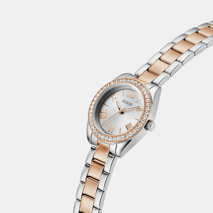 Gd Mini Luna Women Quartz Silver Dial Analog Stainless Steel Watch Gw0841L3