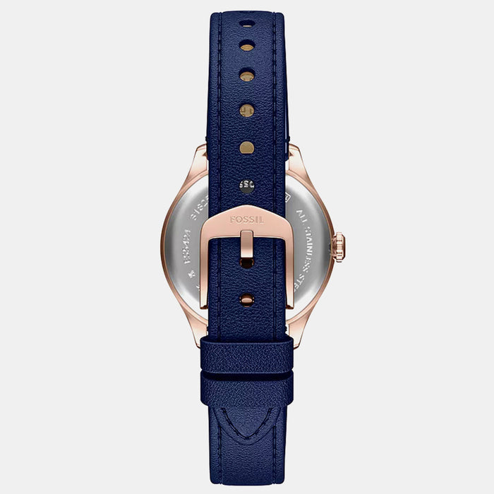 Gilmore Women Quartz Blue Dial Analog Leather Watch ES5424