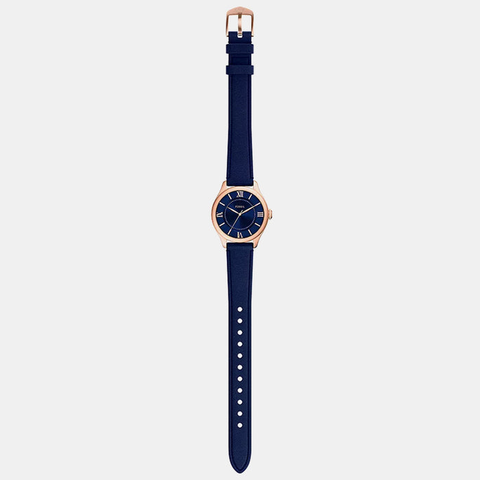 Gilmore Women Quartz Blue Dial Analog Leather Watch ES5424