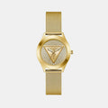 Gt Glitz Plaque Women Quartz Champagne Dial Analog Stainless Steel Watch Gw0835L2