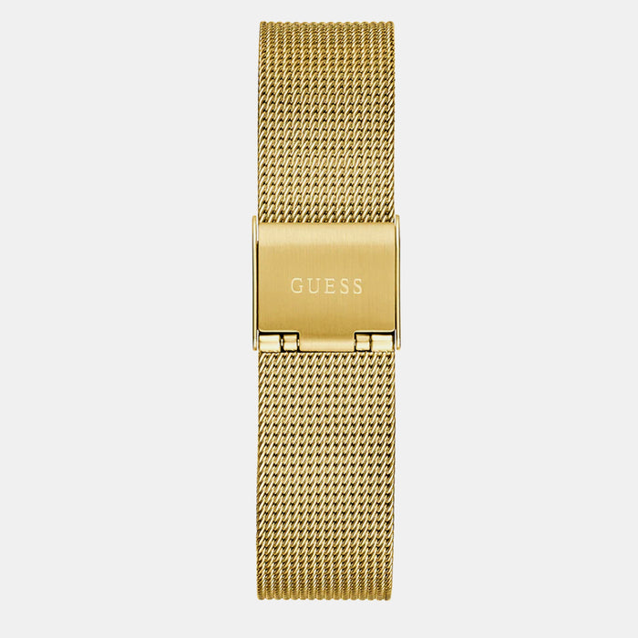 Gt Glitz Plaque Women Quartz Champagne Dial Analog Stainless Steel Watch Gw0835L2