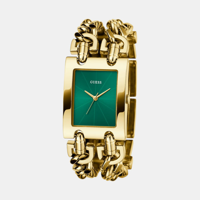 Gt Mod Heavy Metal Women Quartz Green Dial Analog Stainless Steel Watch Gw0740L2